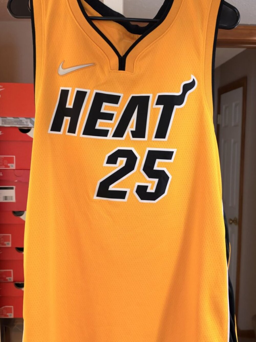 Nike Kendrick Nunn Heat Earned Edition Yellow Swingman Jersey 52 L